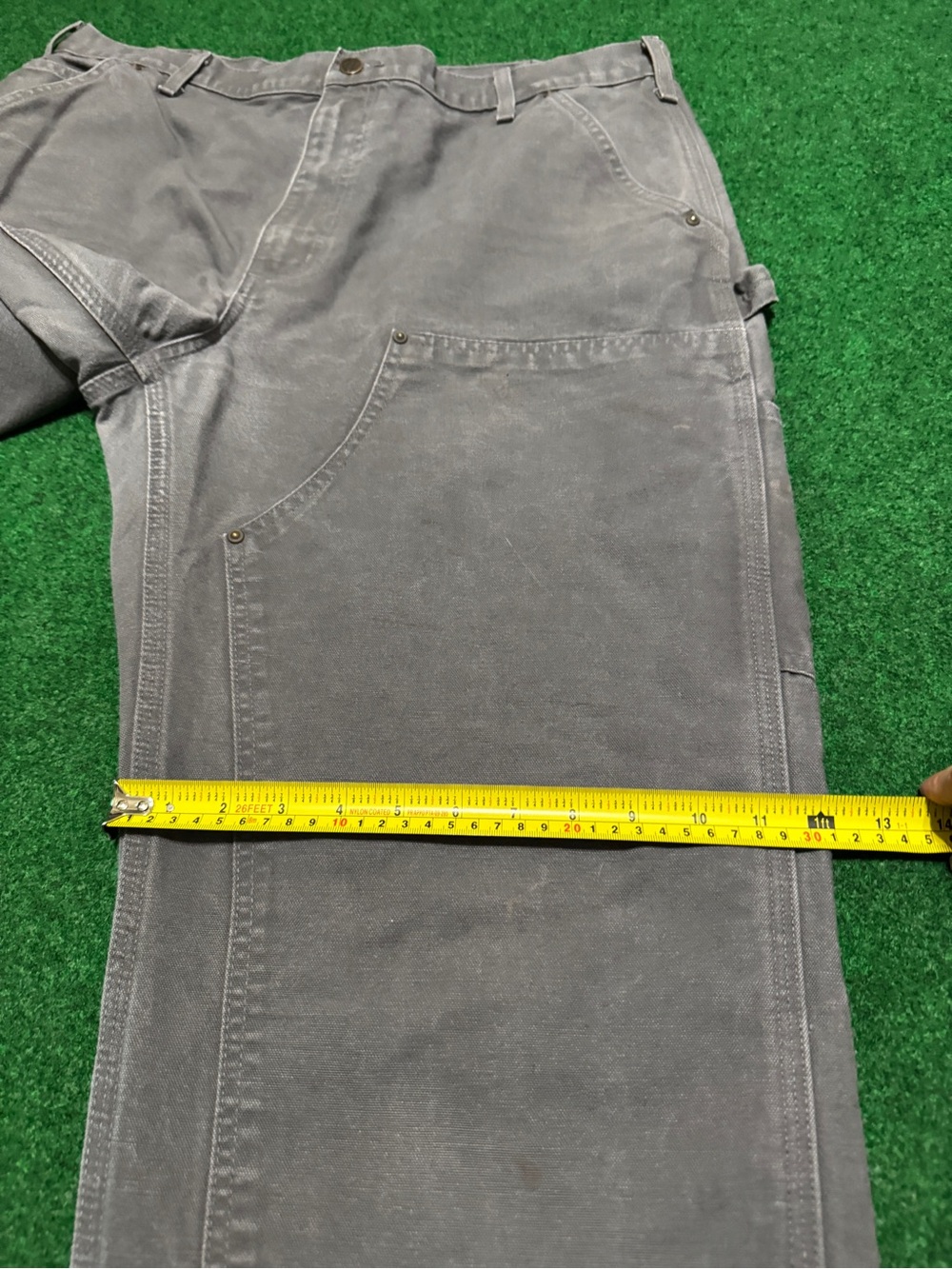 Carhartt Double Knee B136 GVL Carpenter Canvas Hip Hop Grunge 38x30 Pants Jeans - Picture 9 of 12